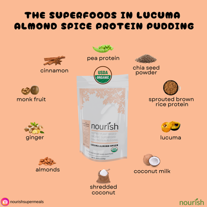 Almond Spice Lucuma: Instant & Protein-packed Organic Chia Pudding